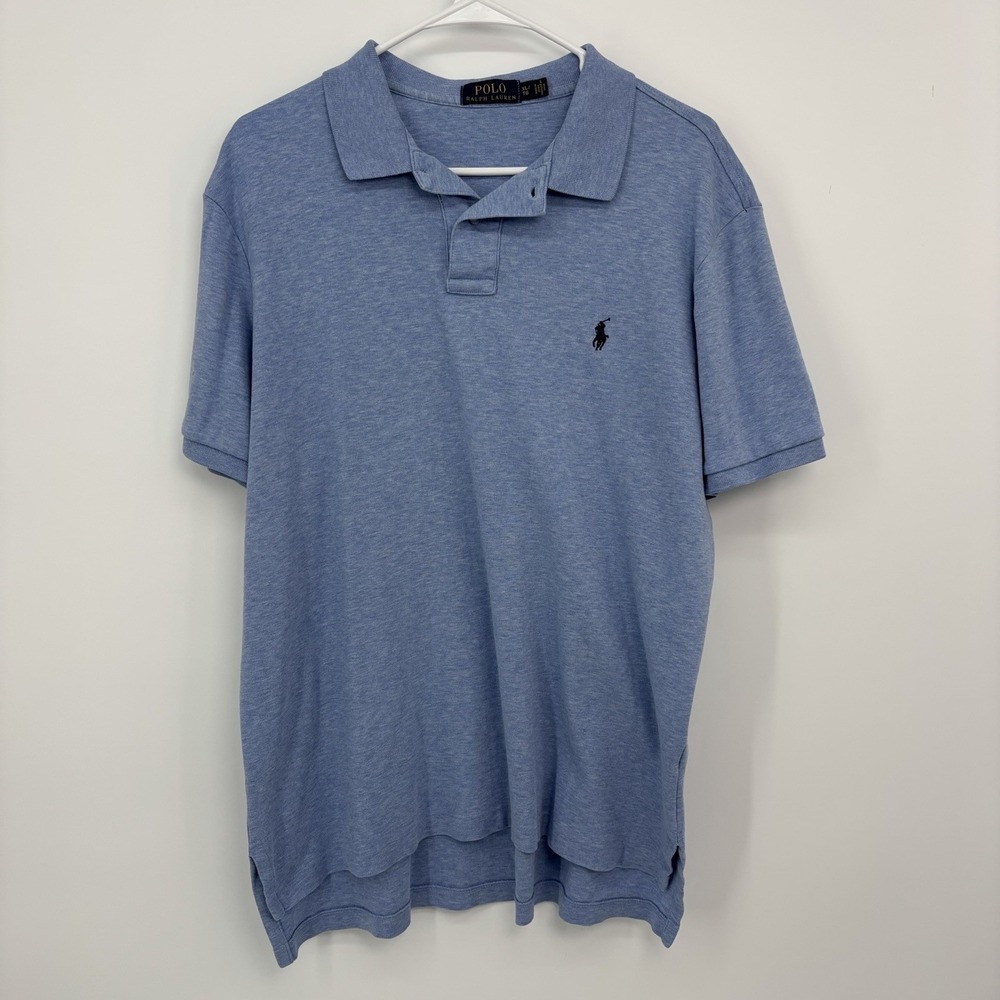 Polo Ralph Lauren Blue Polo Shirt Men's XL Short Sleeve Cotton Classic Fit